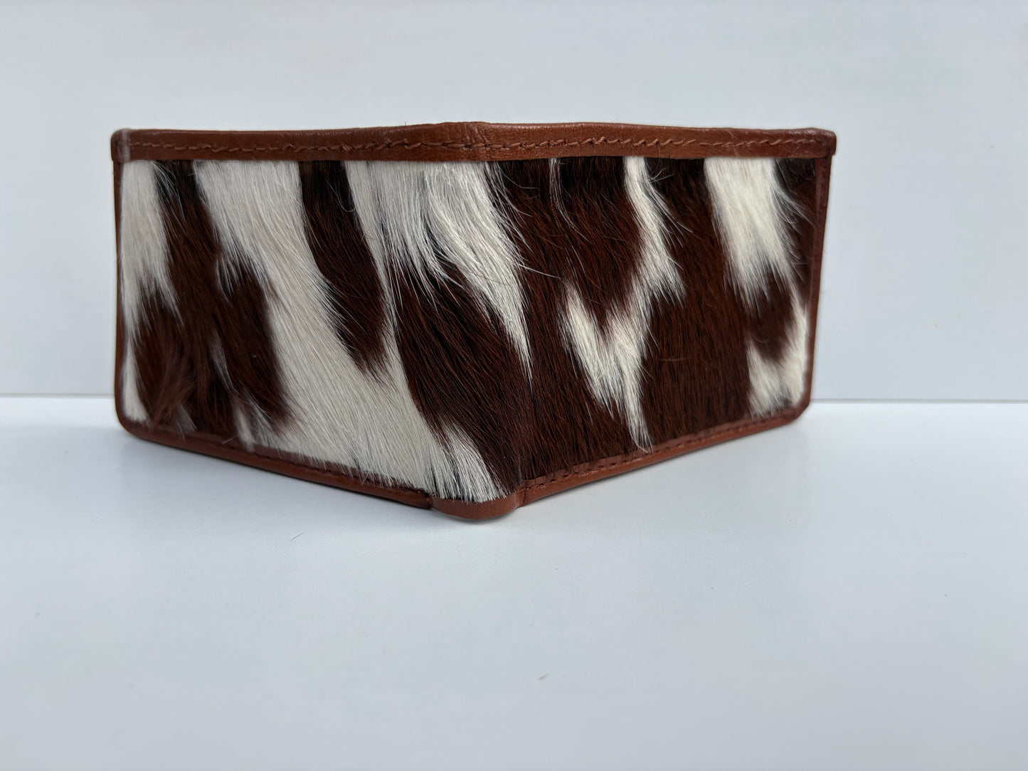 Bi Fold Full Hair-on Goat Skin Wallet | Carries Essentials with Style.