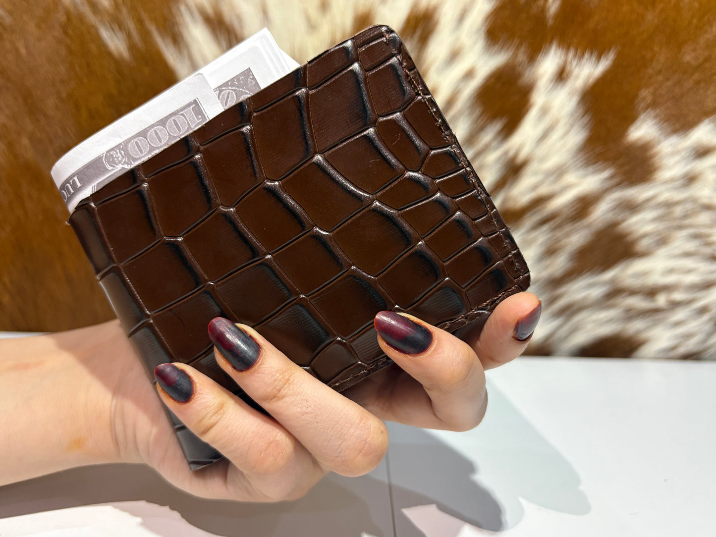 Bi Fold Crocodile Skin Wallet | Bold, Durable, Elite Style.