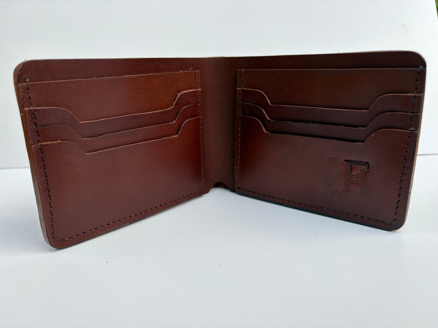 Bi fold Ostrich Skin Wallet | Exotic, Smooth Texture, Timeless Elegance.