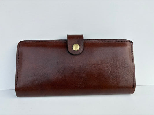 Premium Handcrafted Leather Long Wallet | Solve Bulk, Mess, Style Issues in One Elegant Carry