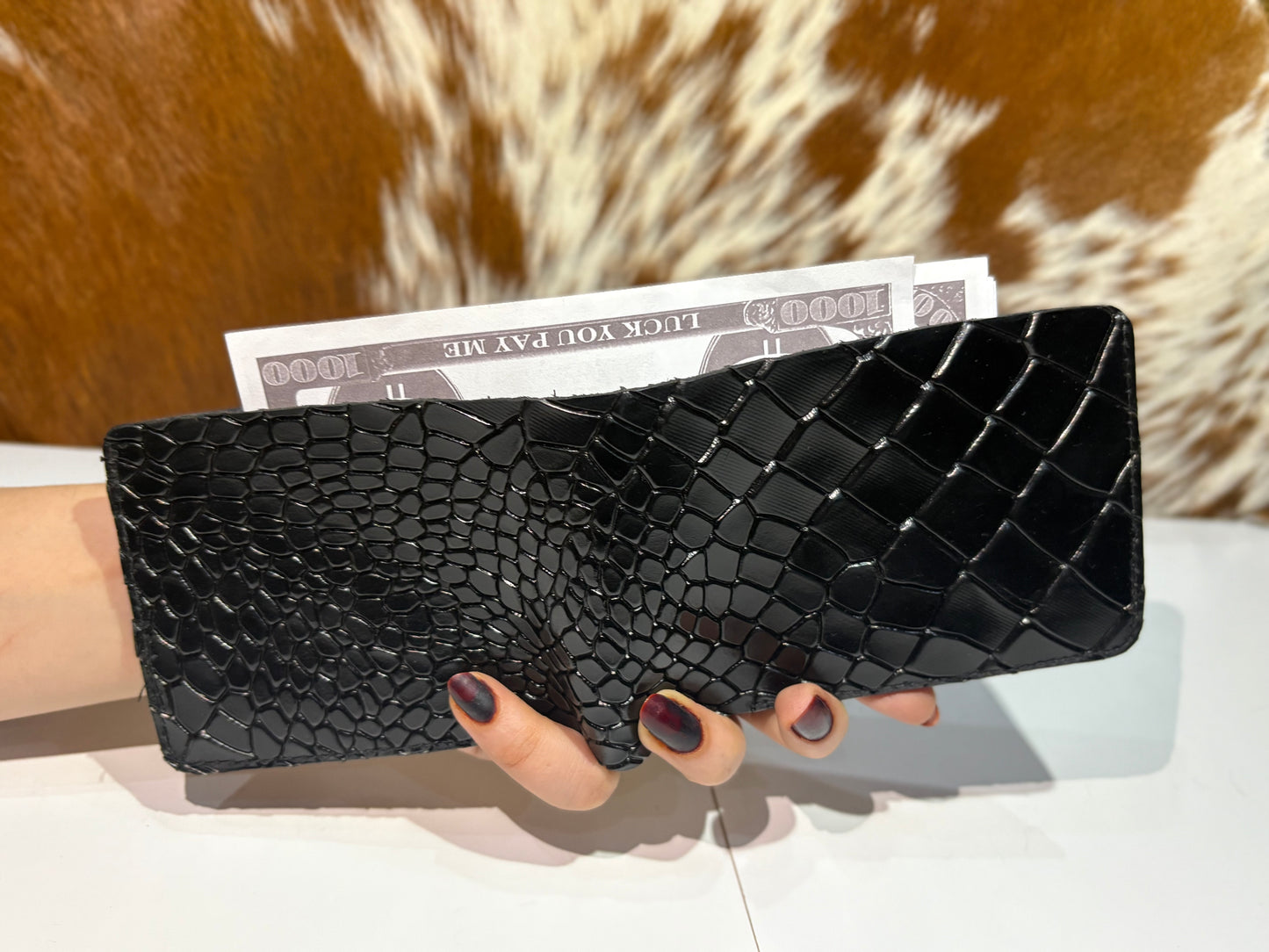 Long Crocodile Skin Wallet | Bold, Durable, Elite Style.