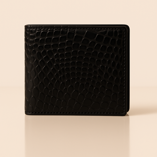 Bi Fold Crocodile Skin Wallet | Bold, Durable, Elite Style.